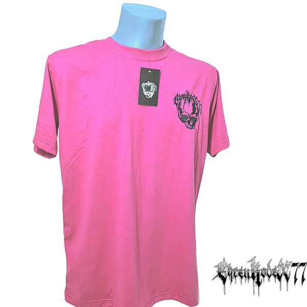 Premium T-Shirt "Ehrenkodex77" Skull, pink, Logo gestickt, Exklusive